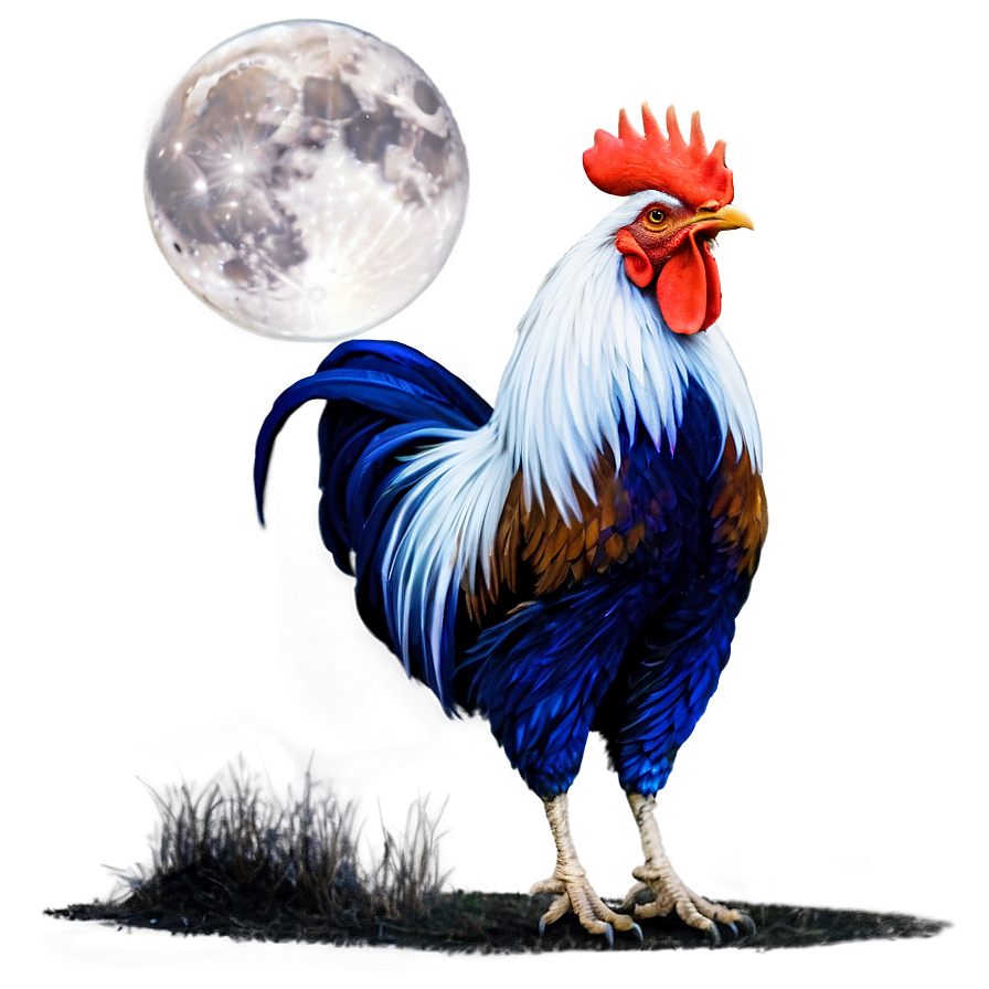 Rooster In The Moonlight Png 05242024