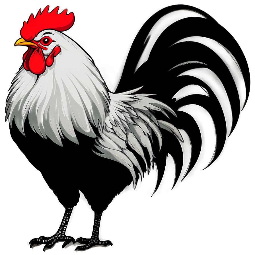 Rooster Silhouette Clipart Png Mch61