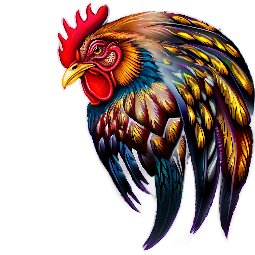 Rooster Tattoo Design Png Xka