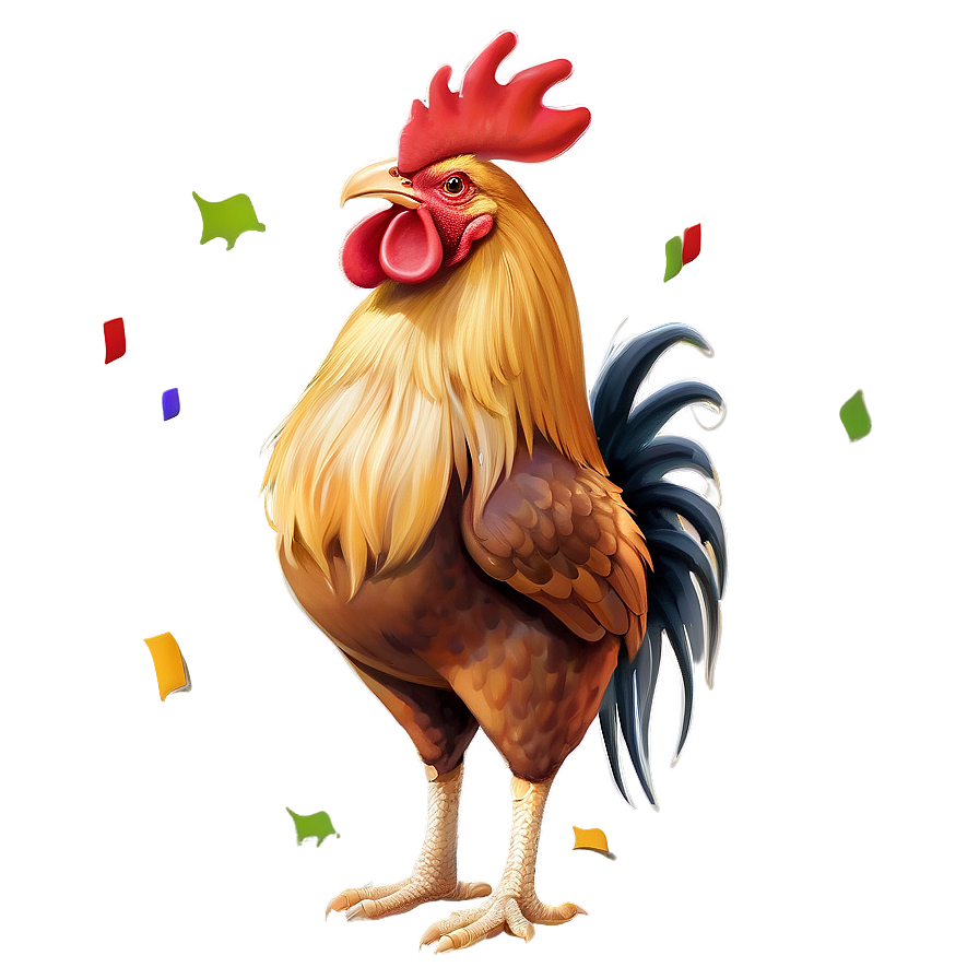 Rooster With Crowns Png Muc