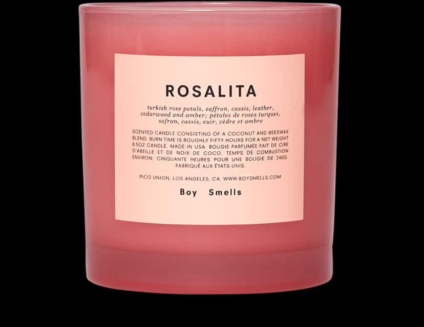 Rosalita Scented Candle Pink