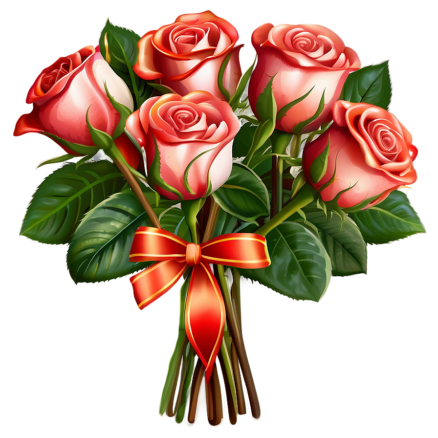 Rose Bouquet Clipart Png Frq