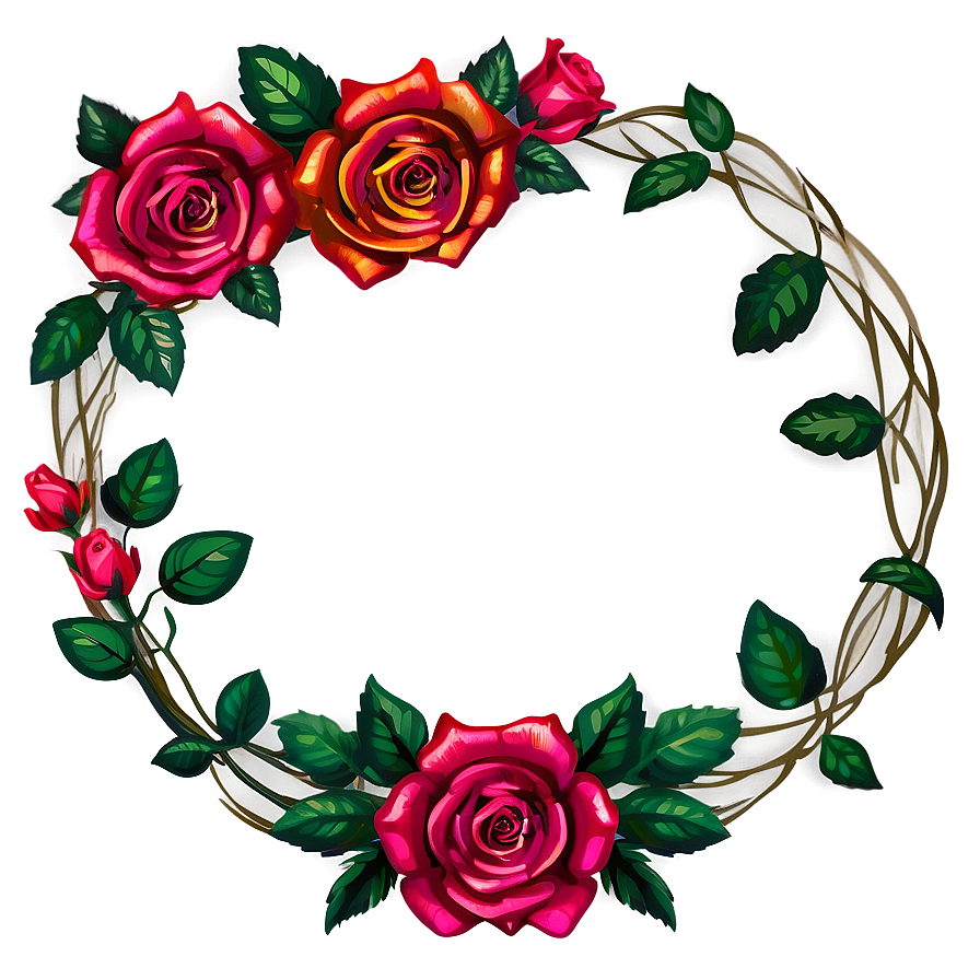 Rose Garland Clipart Png 06272024