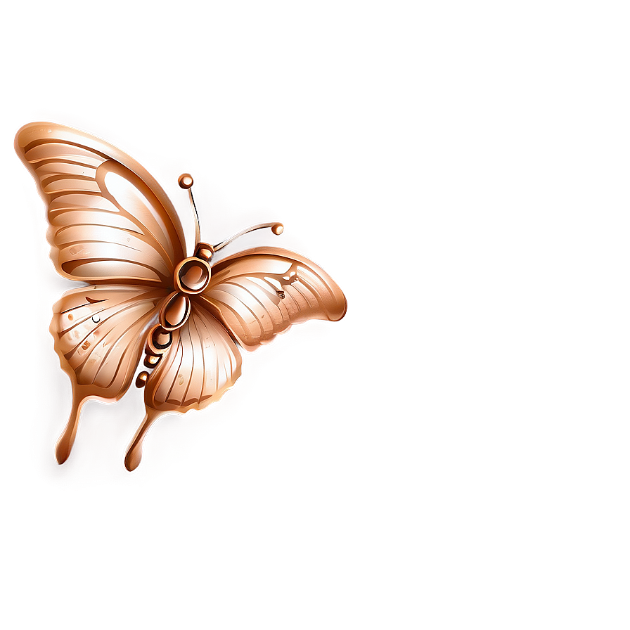 Rose Gold Butterfly Background Png Rco