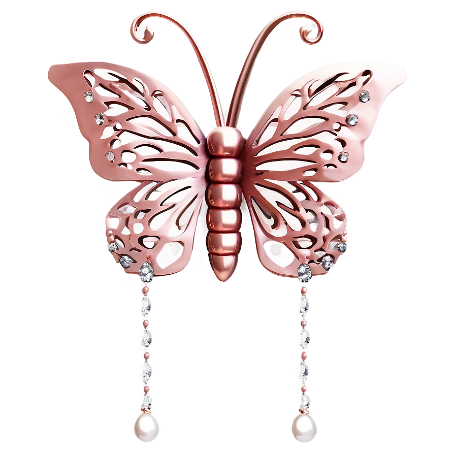 Rose Gold Butterfly Mobile Png Cqf13