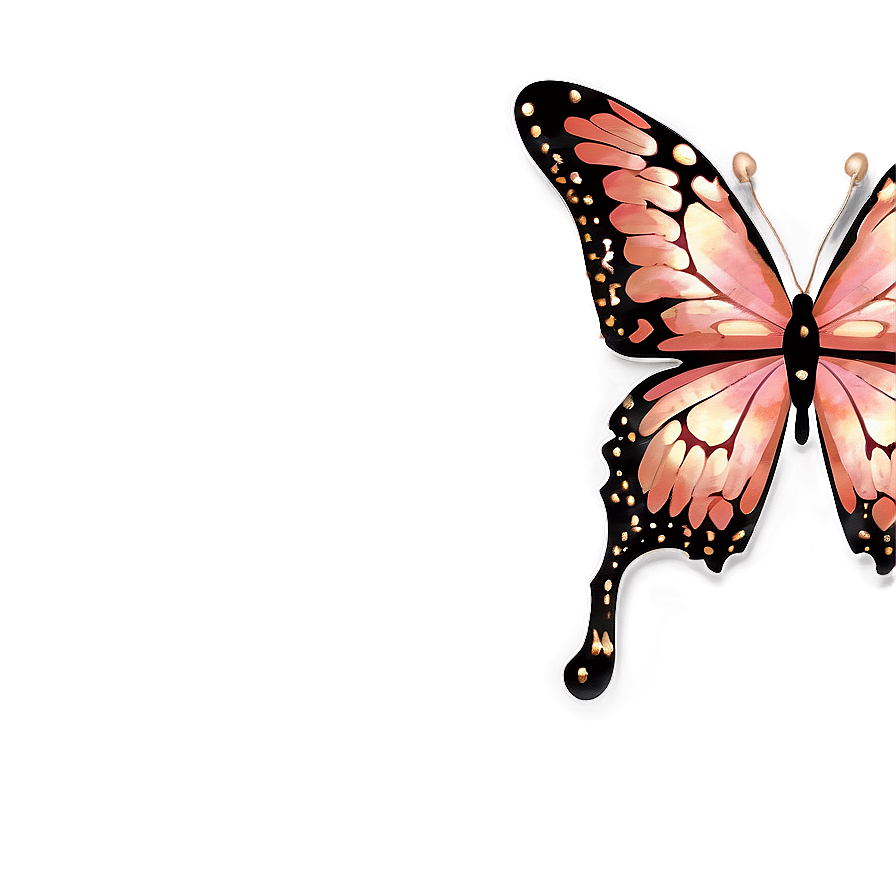 Rose Gold Butterfly Montage Png 06282024