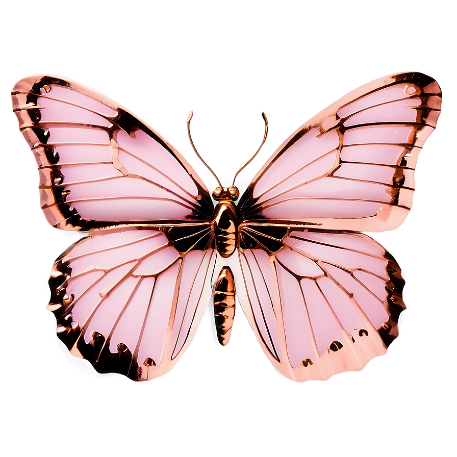 Rose Gold Butterfly Montage Png Lho