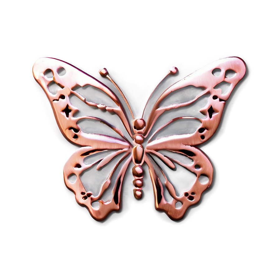 Rose Gold Butterfly Pattern Png 52