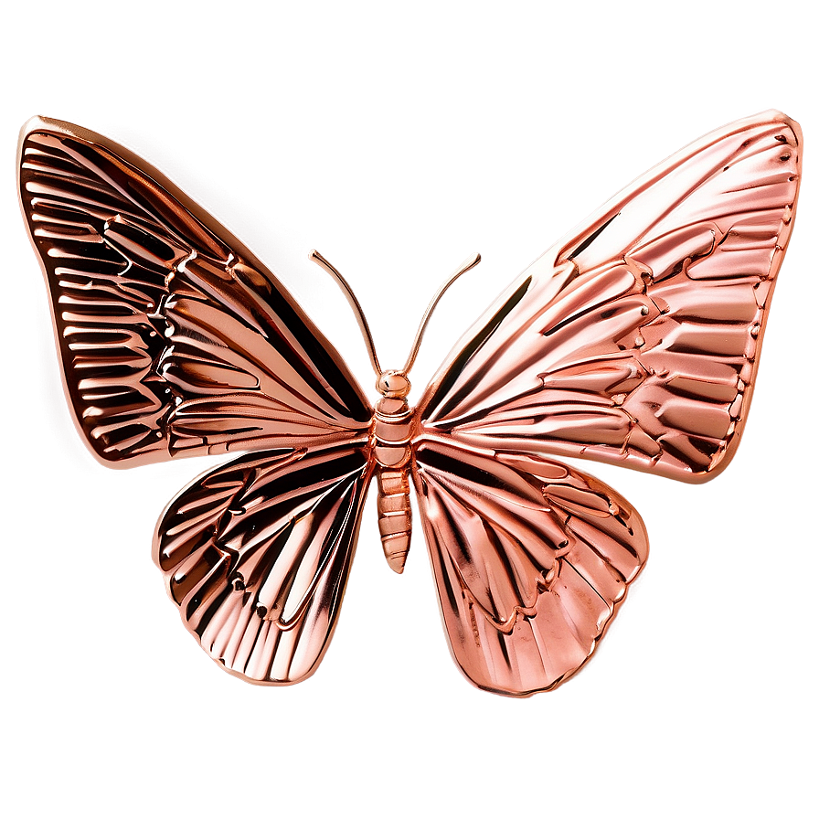 Rose Gold Butterfly Textile Png 36