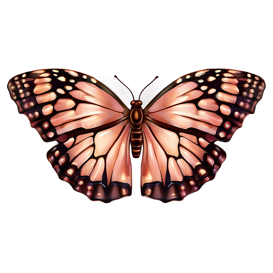 Rose Gold Butterfly Wing Png 58