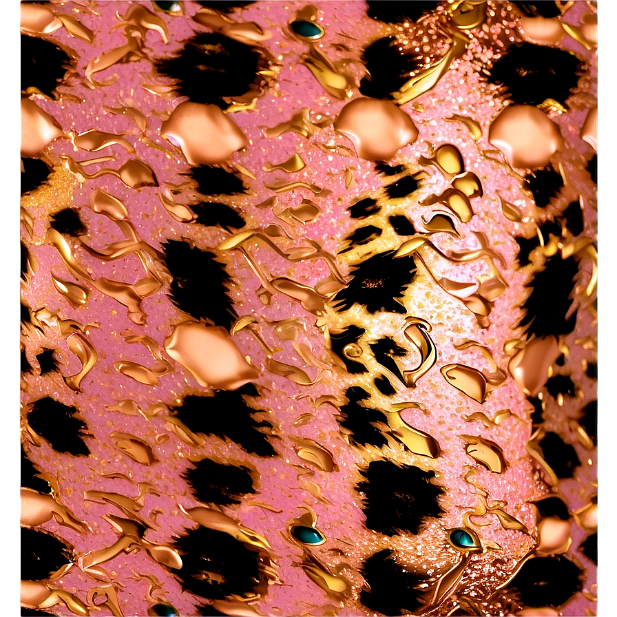 Rose Gold Glitter Animal Print Png 06252024