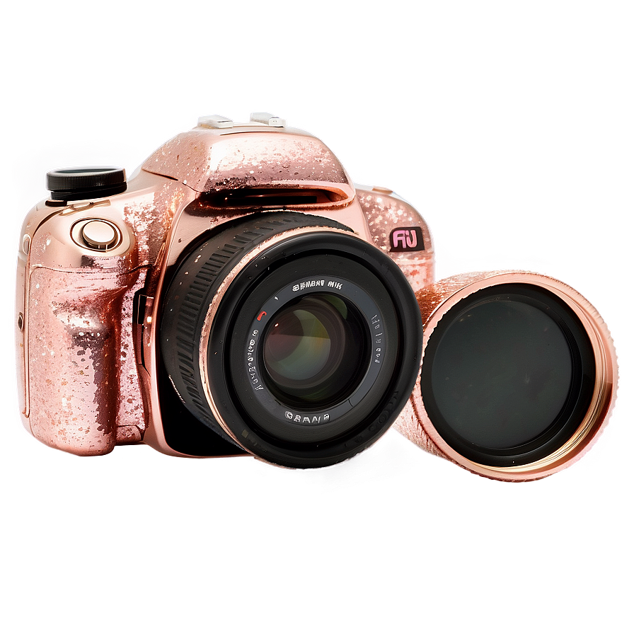 Rose Gold Glitter Camera Png Xkj87