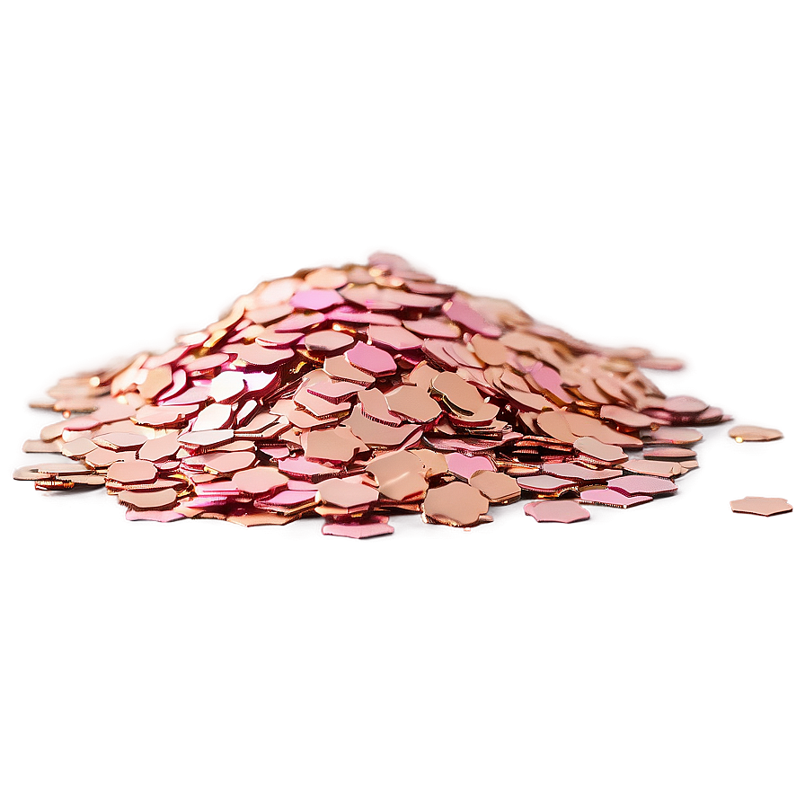 Rose Gold Glitter Confetti Png 24