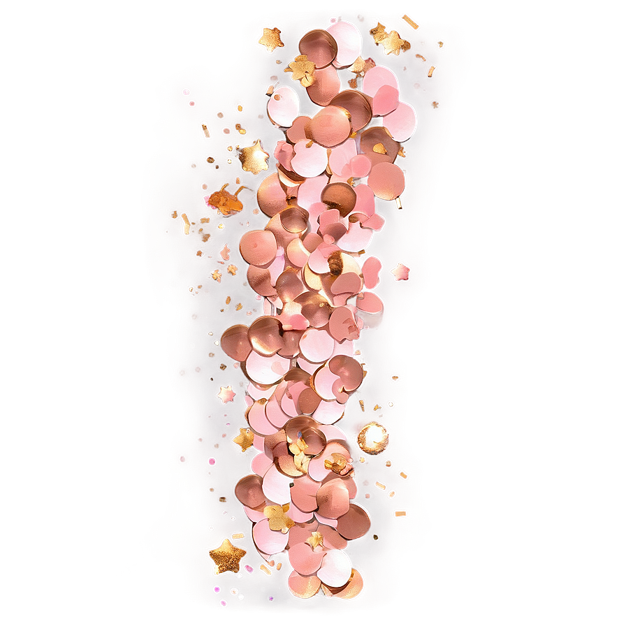 Rose Gold Glitter Confetti Png 87