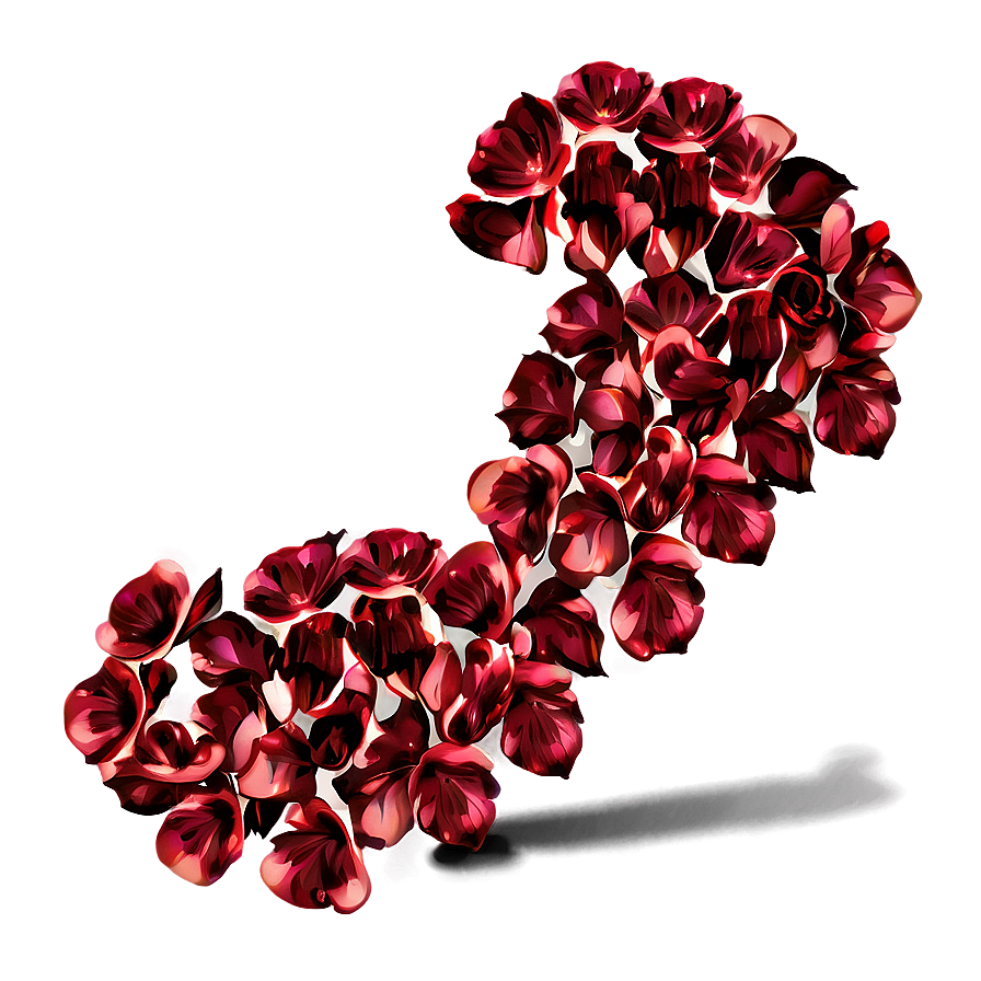 Rose Petals Heart Shape Png 57