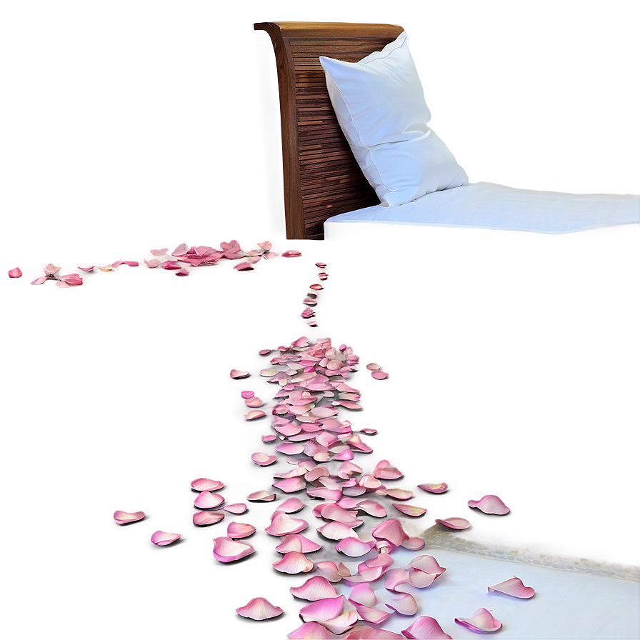 Rose Petals On Bed Png 05252024