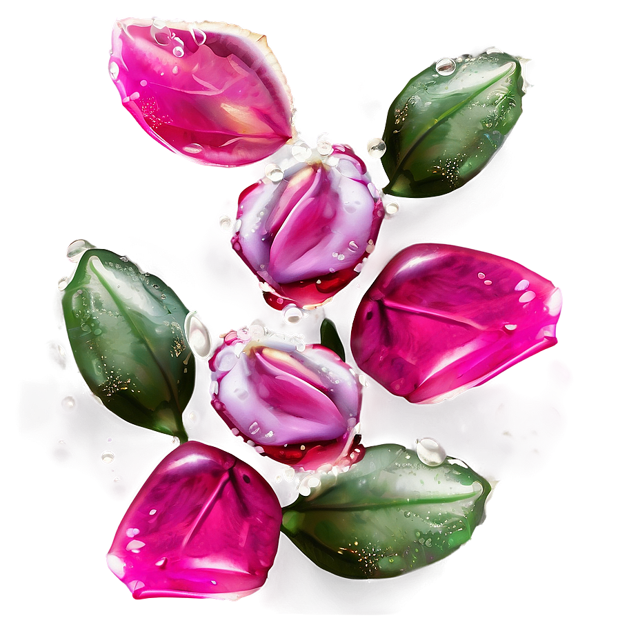 Rose Petals With Dew Png 05252024