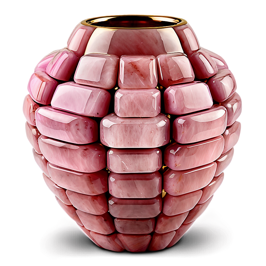 Rose Quartz Gemstone Vase Png Jcm4