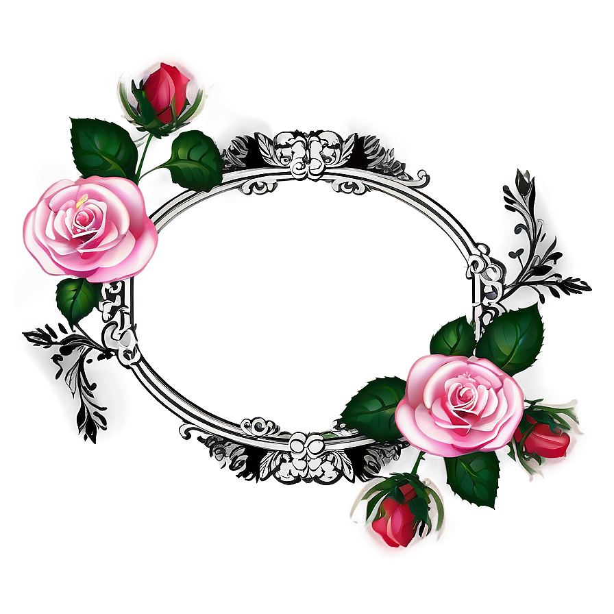 Rose Vector Frame Png Qfk