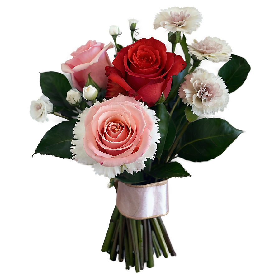 Roses And Carnations Arrangement Png 86