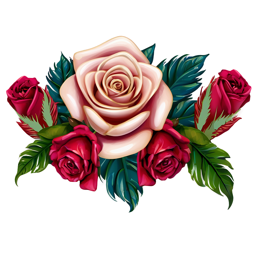 Roses And Feathers Png 8