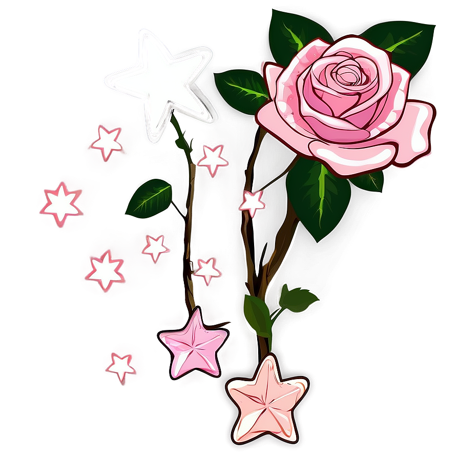 Roses And Stars Png Diu13