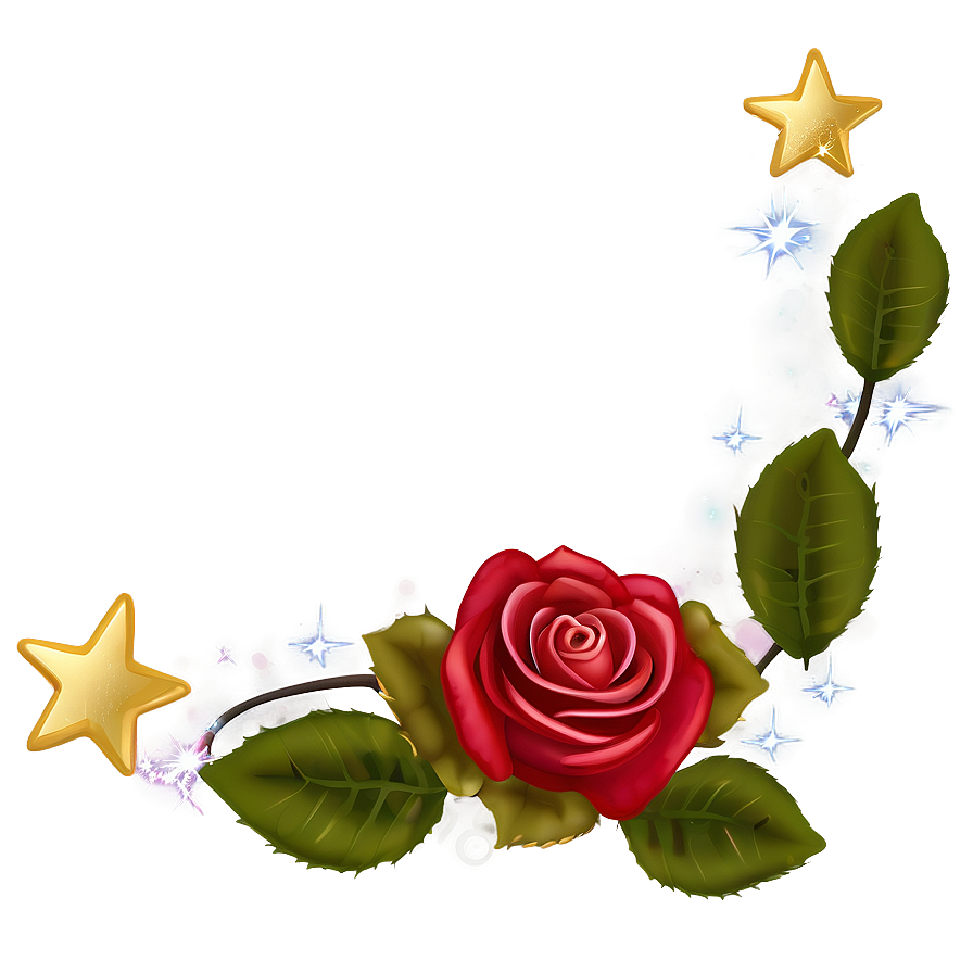 Roses And Stars Png Teu