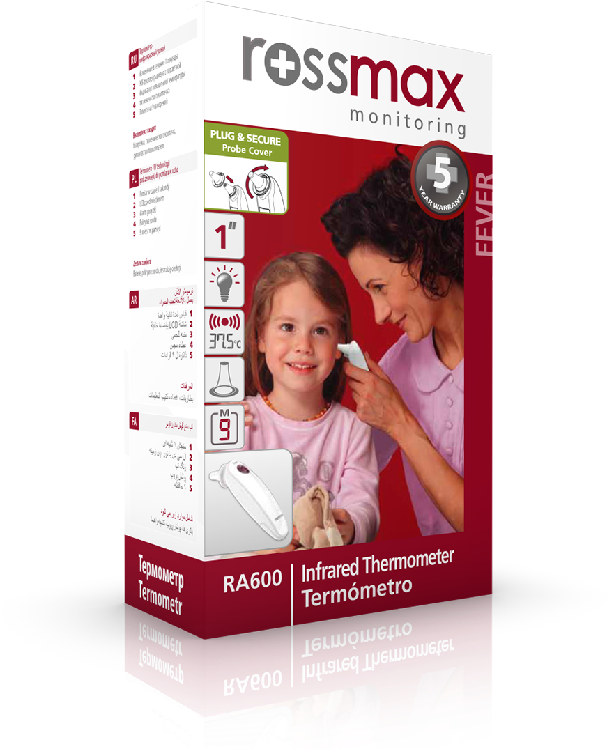 Rossmax Infrared Thermometer Packaging