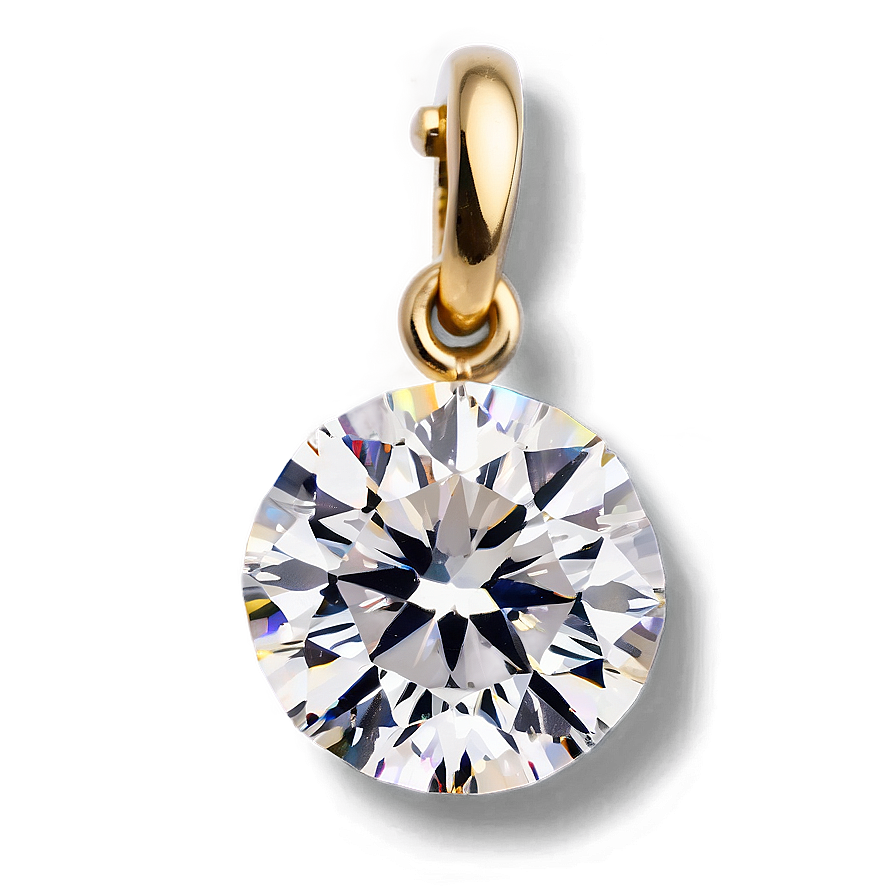 Round Diamond Charm Png 06282024