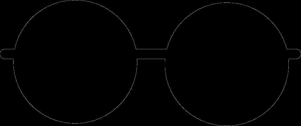 Round Frame Glasses Silhouette
