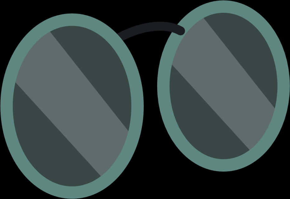 Round Frame Glasses Vector Illustration