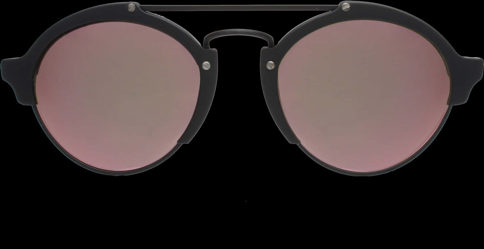 Round Frame Sunglasses Black