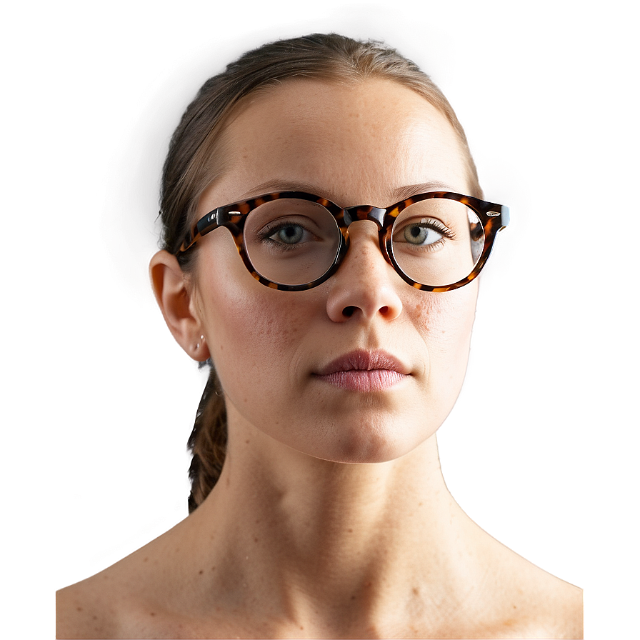 Round Glasses Front View Png 05252024