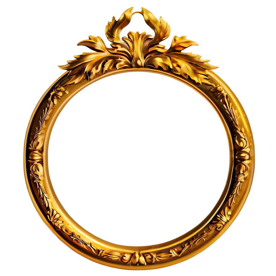 Round Gold Frame Png 05042024