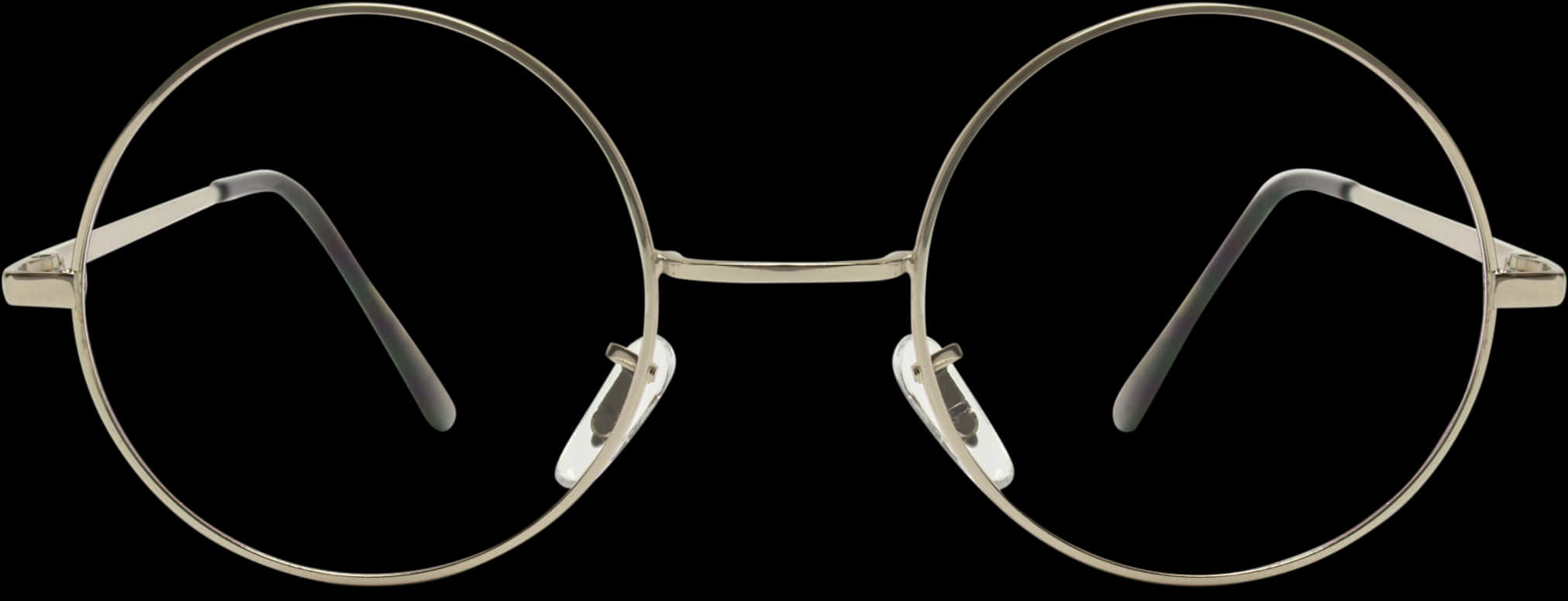 Round Metal Eyeglasses Isolated