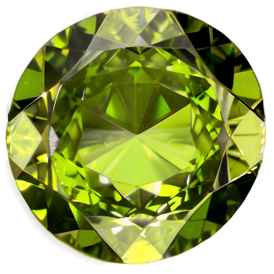 Round Peridot Crystal Png 06242024