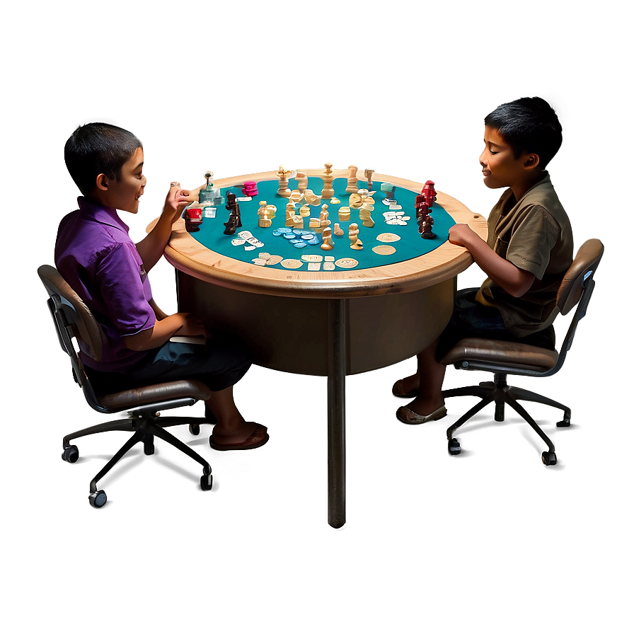 Round Table Board Game Evening Png Kwt