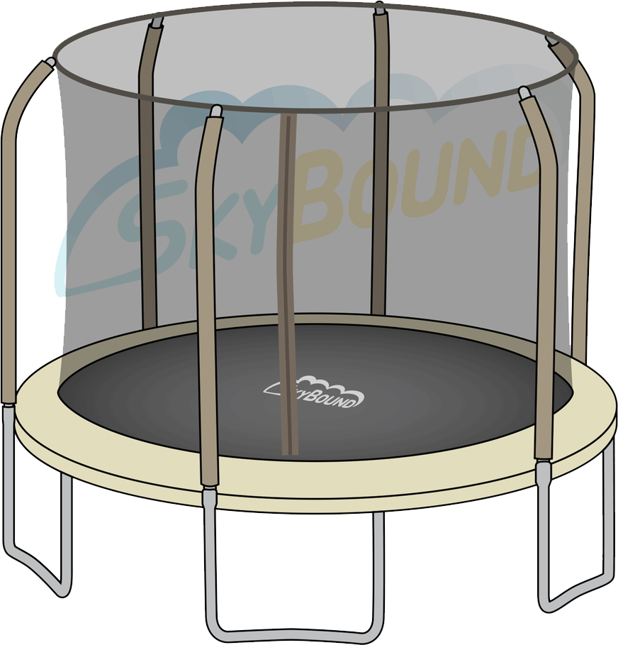 Round Trampoline With Enclosure