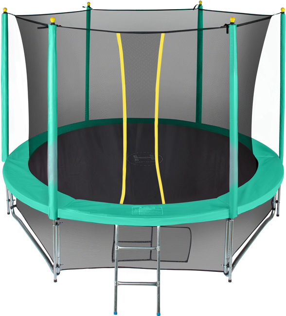 Round Trampolinewith Safety Netand Ladder