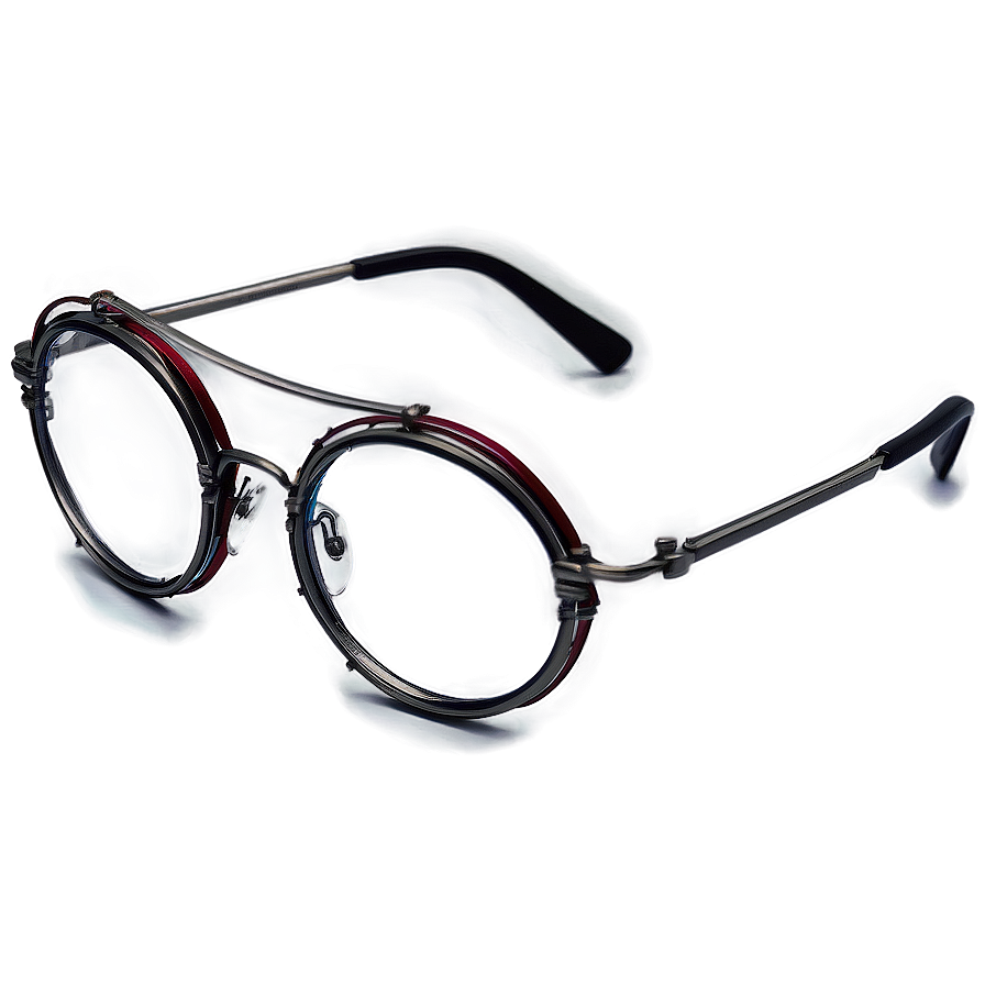 Round Wire Frame Glasses Png Cbr28