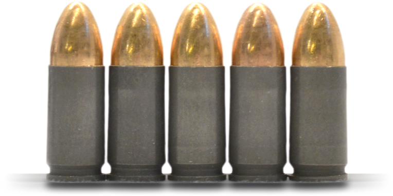 Rowof Bullets Isolatedon Transparent Background