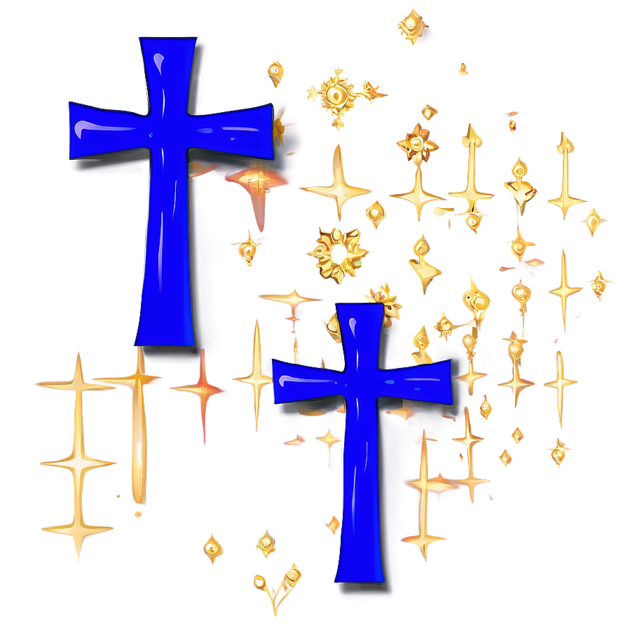 Royal Blue Cross Outline Png Brg80