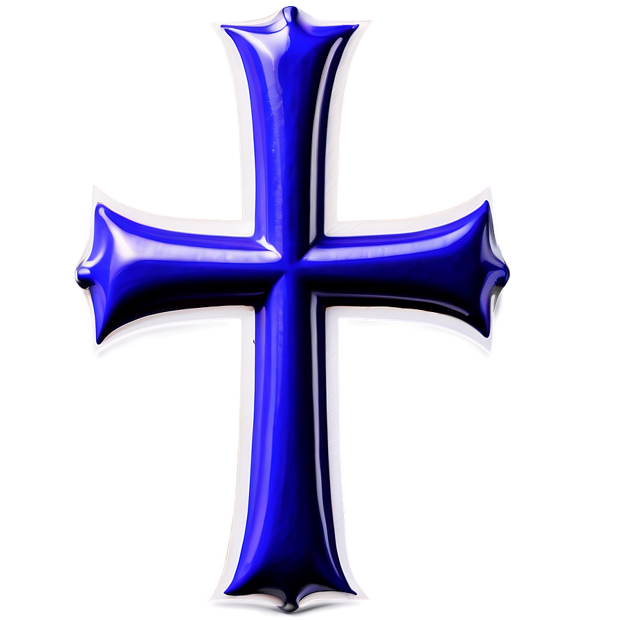 Royal Blue Cross Outline Png Flw99