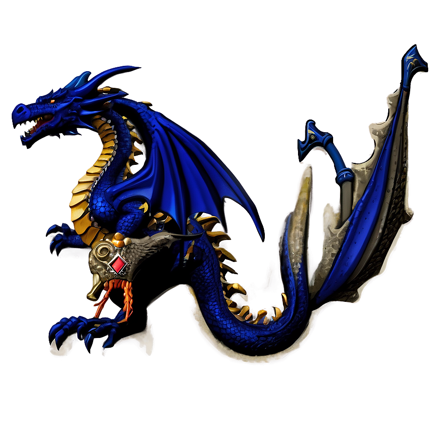 Royal Blue Dragon Emblem Png Yvb