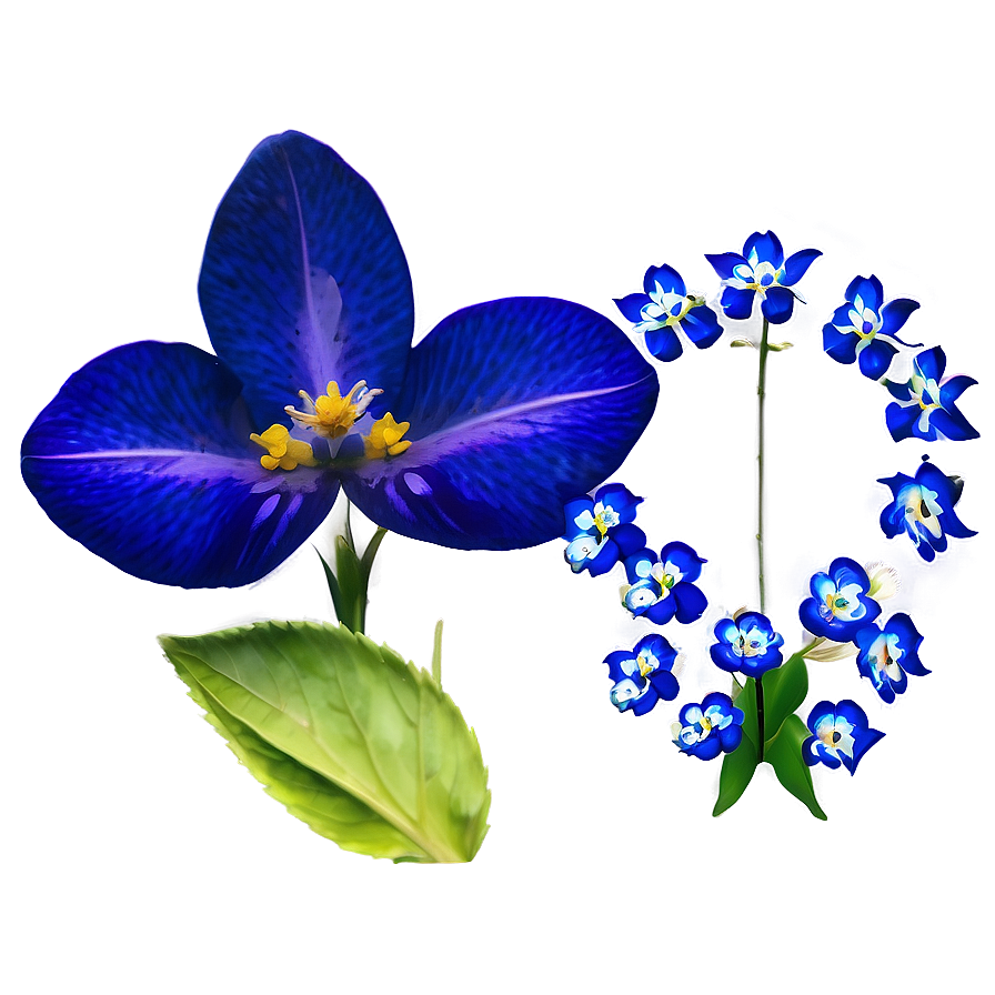 Royal Blue Flower Png 05242024