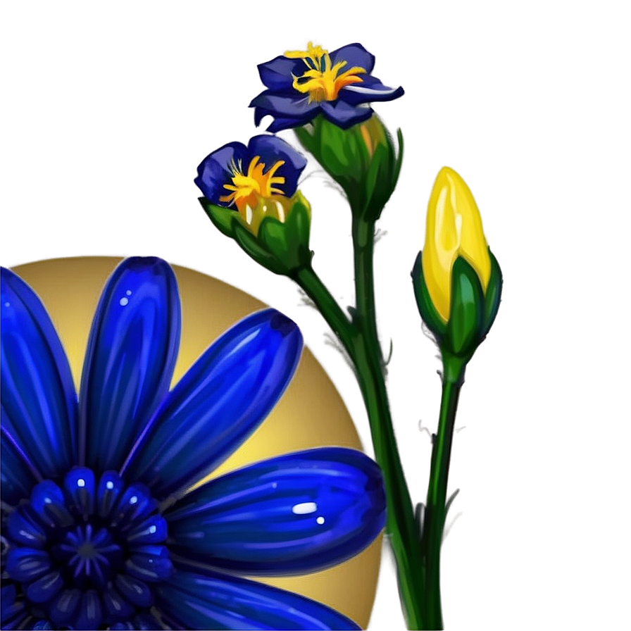 Royal Blue Flower Png 05242024