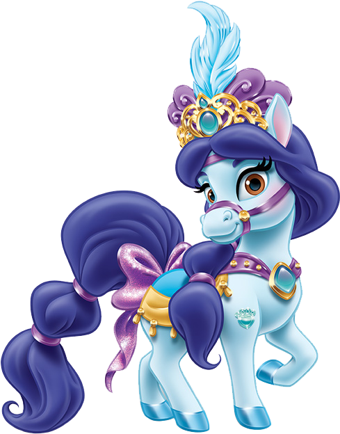 Royal Blue Pony Cartoon Character