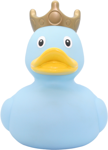 Royal Blue Rubber Duck Wearing Crown