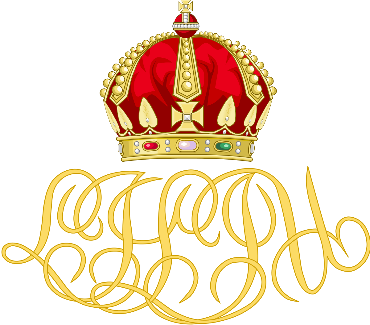 Royal Crownand Golden Scroll Graphic