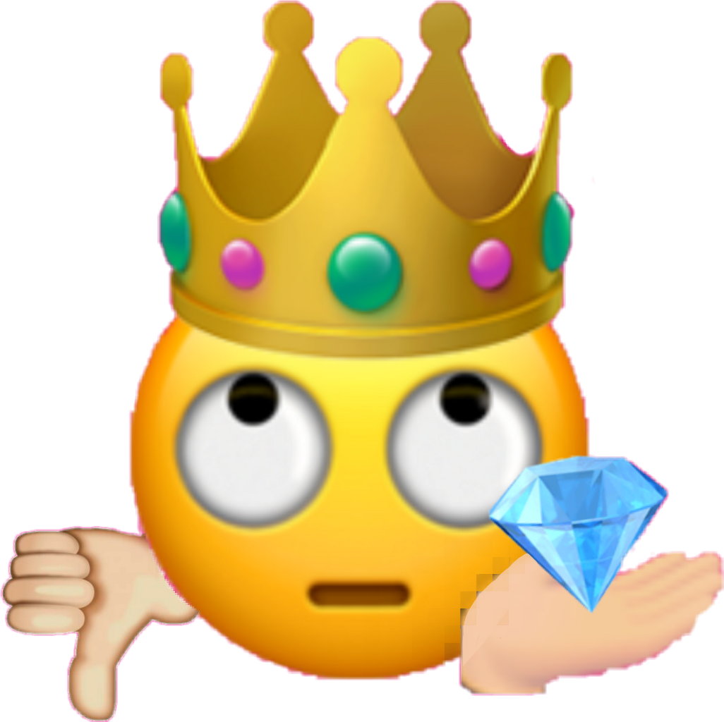 Royal Emoji Rejecting Diamond